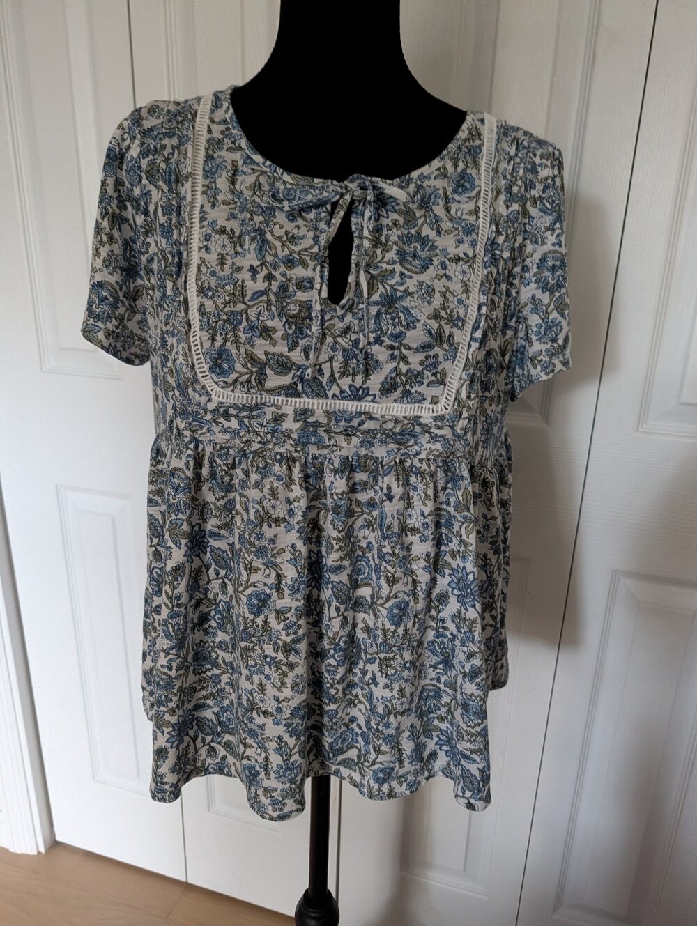 Lucky Brand Blue Floral Top